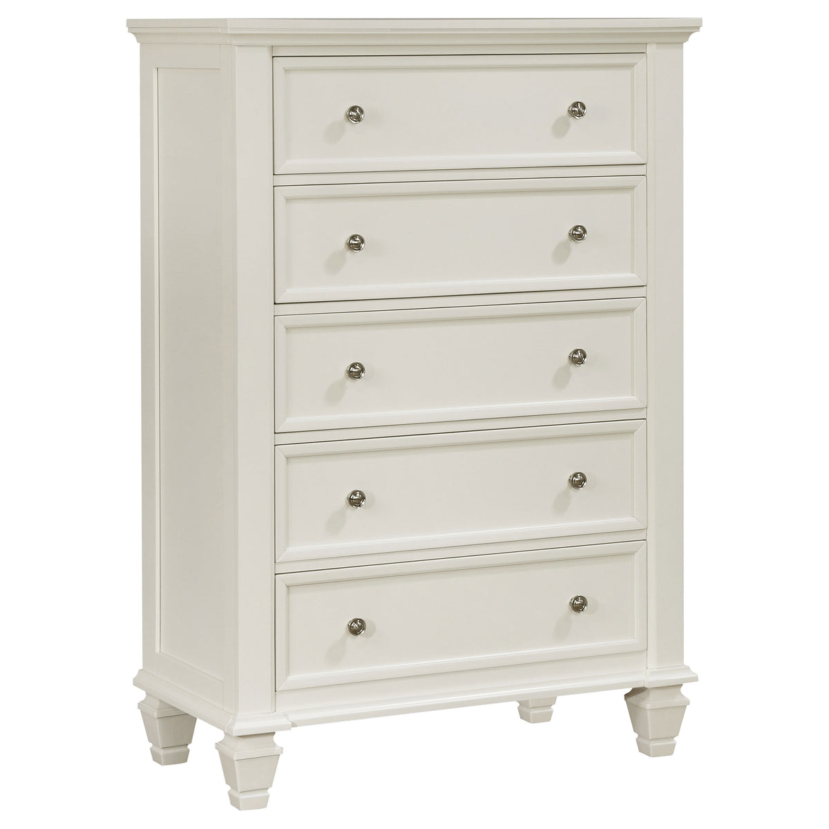 Sandy Beach - 5-Drawer Bedroom Chest - Cream White