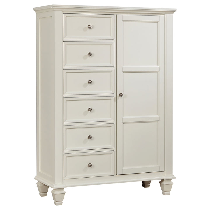 Sandy Beach - 8-Drawer Door Chest - Cream White