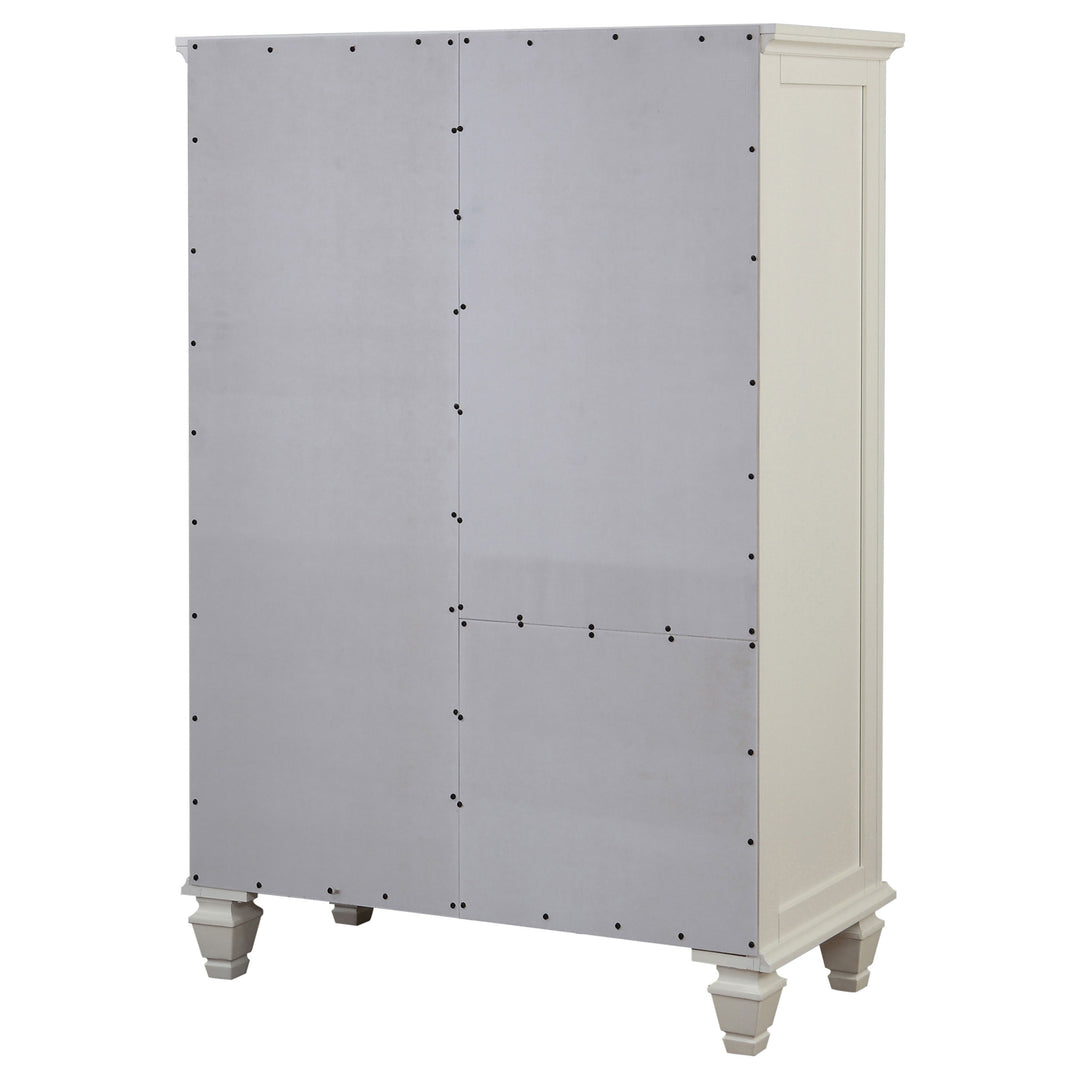 Sandy Beach - 8-Drawer Door Chest - Cream White