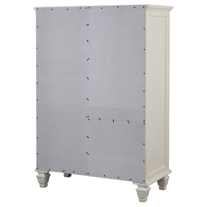 Sandy Beach - 8-Drawer Door Chest - Cream White