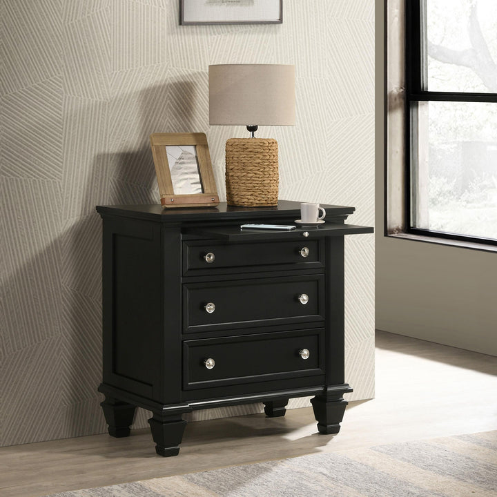 Coaster Furniture 201322 Sandy Beach 3-drawer Nightstand Black