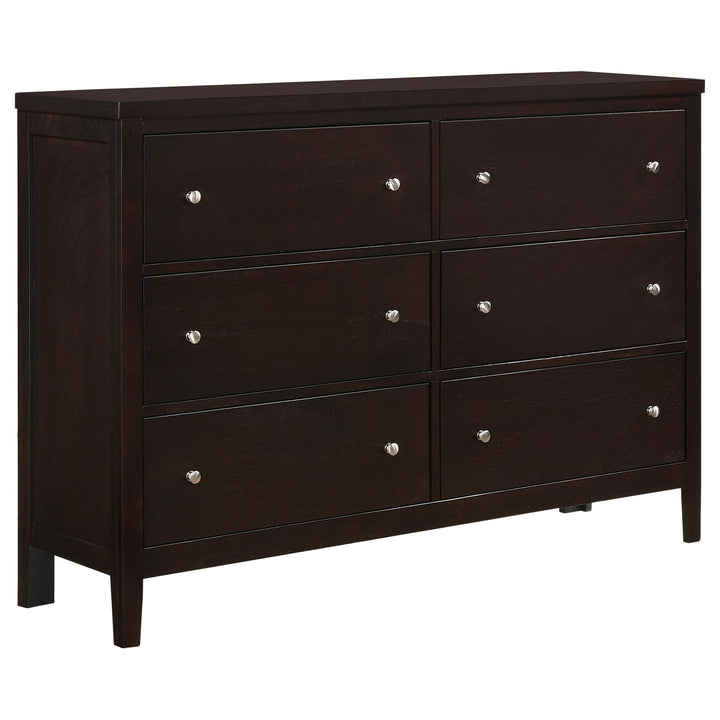 Coaster Furniture 202093 Carlton 6-drawer Dresser Cappuccino