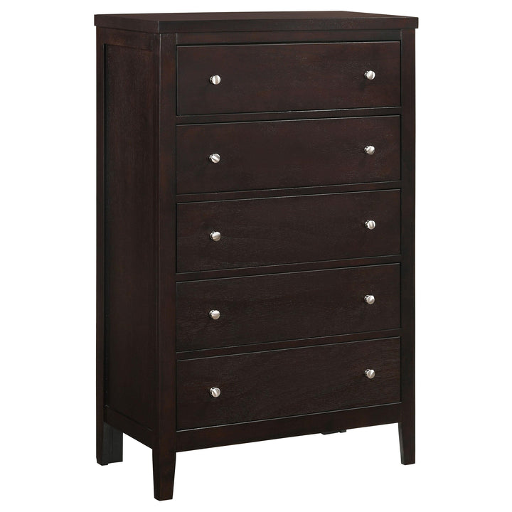 Coaster Furniture 202095 Carlton 5-drawer Bedroom Chest Cappuccino