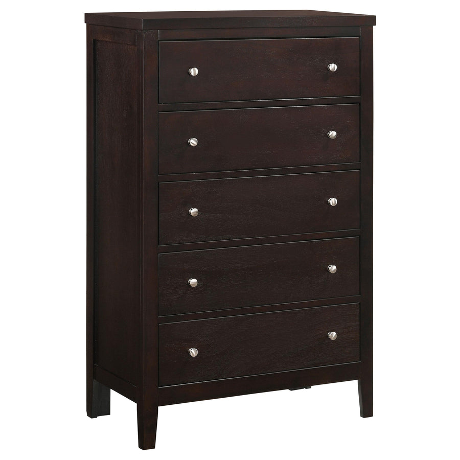 Coaster Furniture 202095 Carlton 5-drawer Bedroom Chest Cappuccino