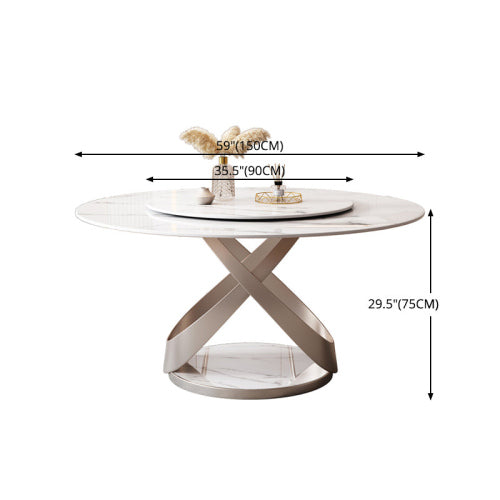 7-piece-59-modern-sintered-stone-round-dining-table-with-31-5-rotating-turntable-metal-pedestal
