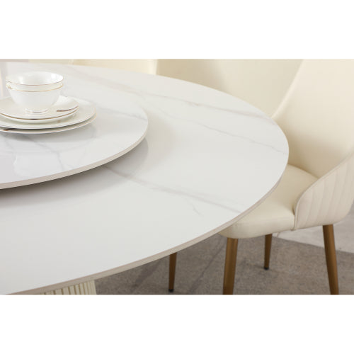 7-piece-59-sintered-stone-round-dining-table-with-lazy-susan-metal-pedestal-dining-set