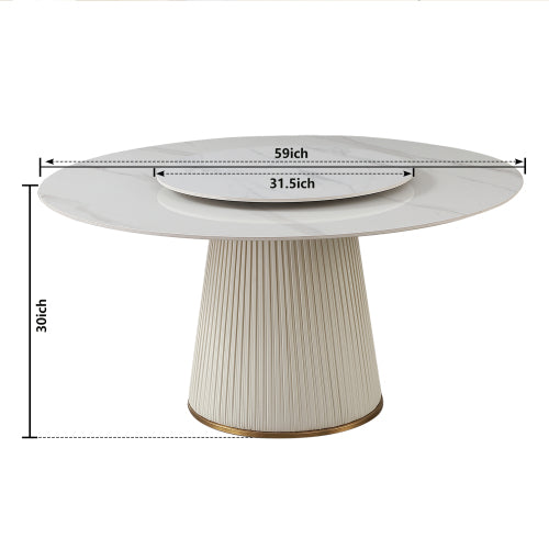 7-piece-59-sintered-stone-round-dining-table-with-lazy-susan-metal-pedestal-dining-set