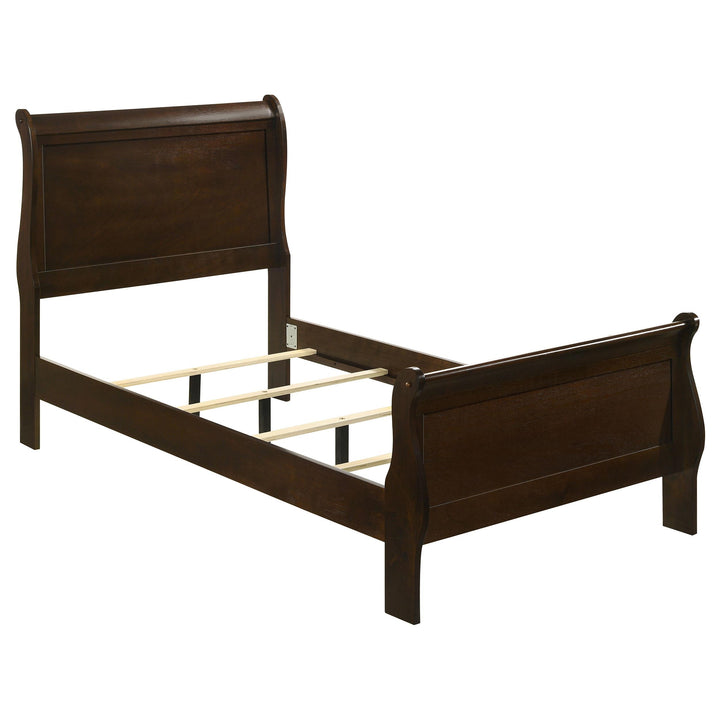 Coaster Furniture 202411T Louis Philippe Wood Twin Sleigh Bed Cappuccino