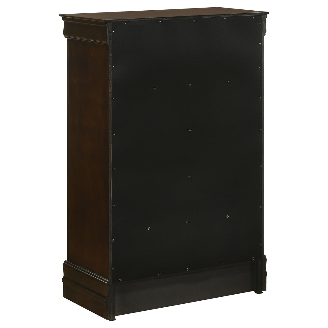Louis Philippe - 5-Drawer Bedroom Chest - Cappuccino