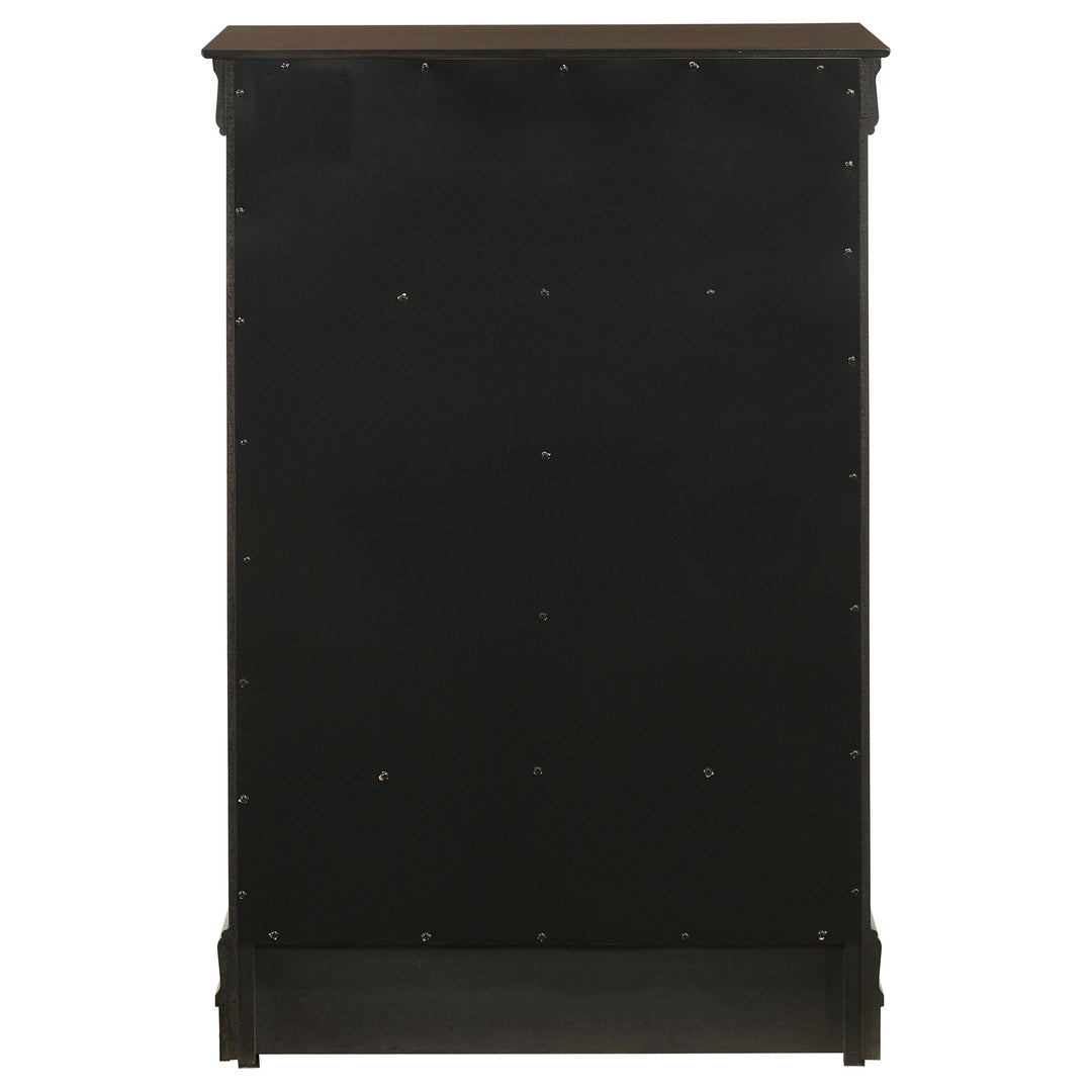 Louis Philippe - 5-Drawer Bedroom Chest - Cappuccino