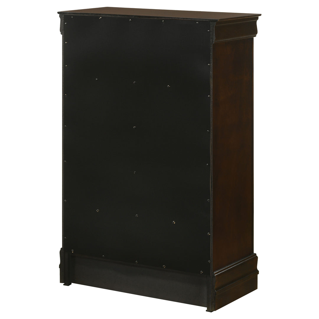 Louis Philippe - 5-Drawer Bedroom Chest - Cappuccino