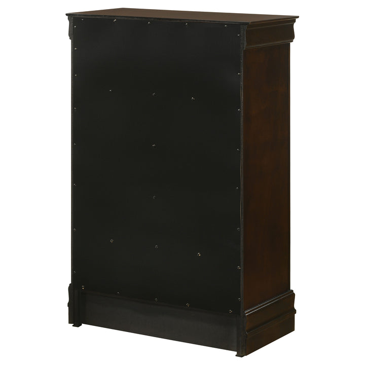 Louis Philippe - 5-Drawer Bedroom Chest - Cappuccino