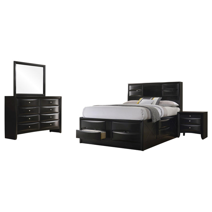 Coaster Furniture 202701KW-S4 Briana 4-Piece California King Bedroom Set Black