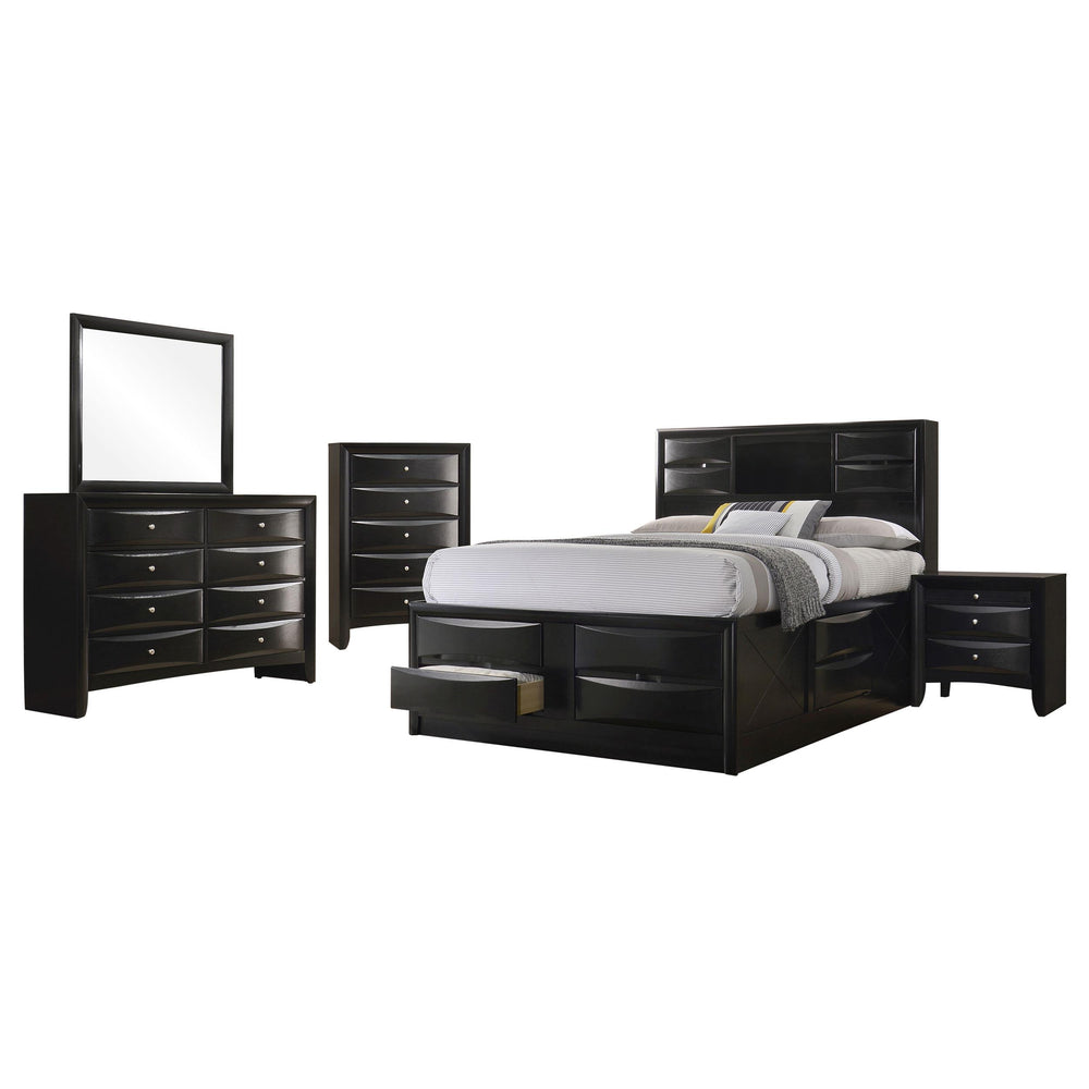 Coaster Furniture 202701KW-S5 Briana 5-Piece California King Bedroom Set Black