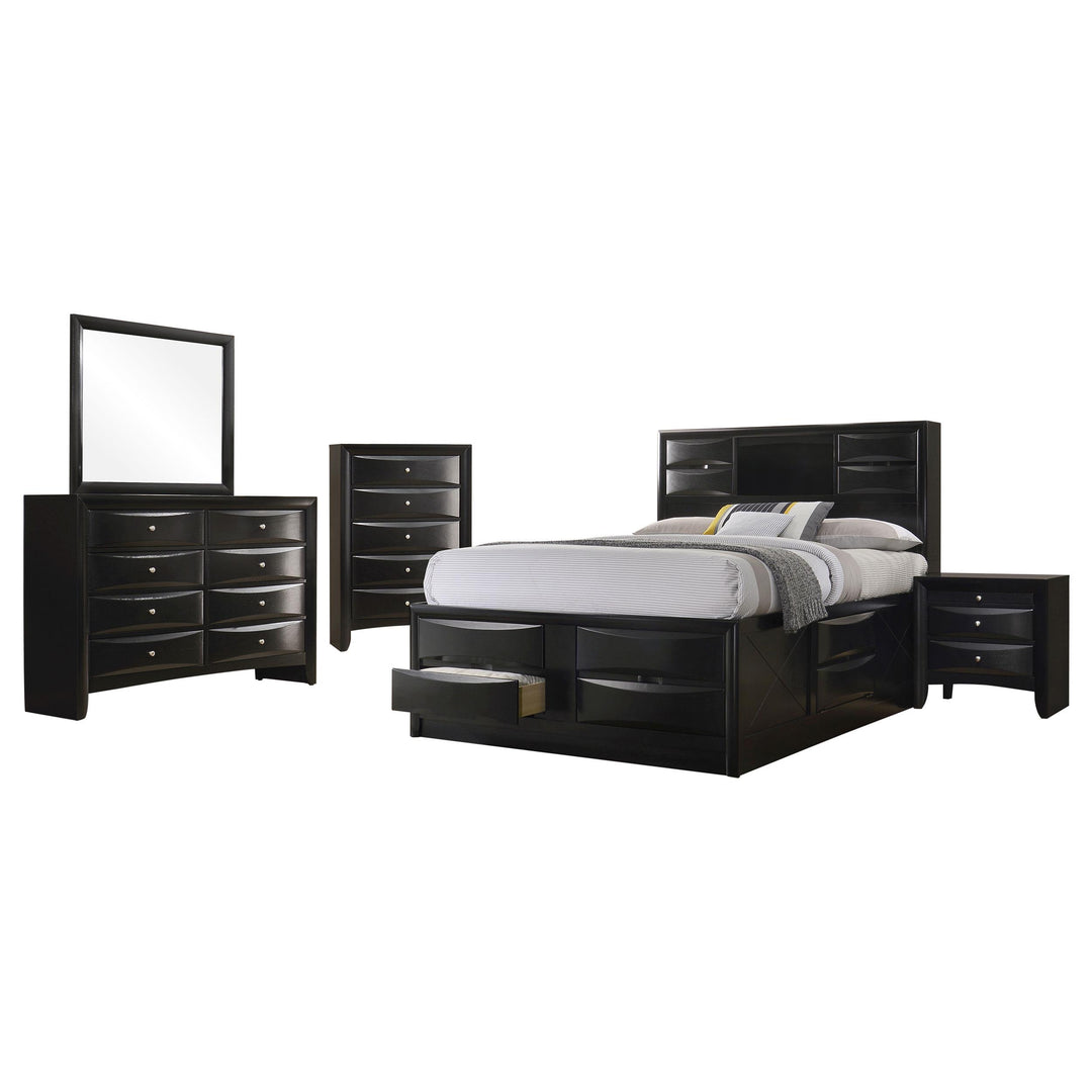 Coaster Furniture 202701KW-S5 Briana 5-Piece California King Bedroom Set Black