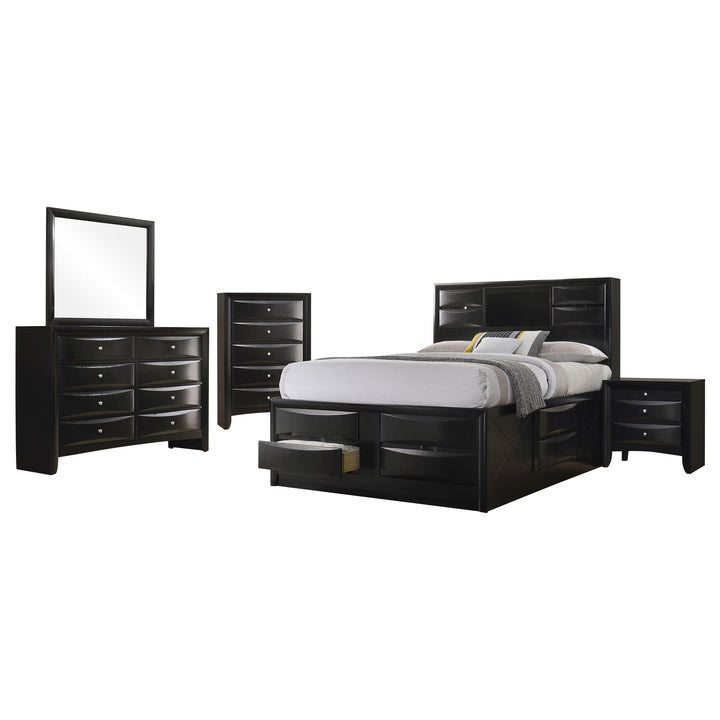 Coaster Furniture 202701KW-S5 Briana 5-Piece California King Bedroom Set Black