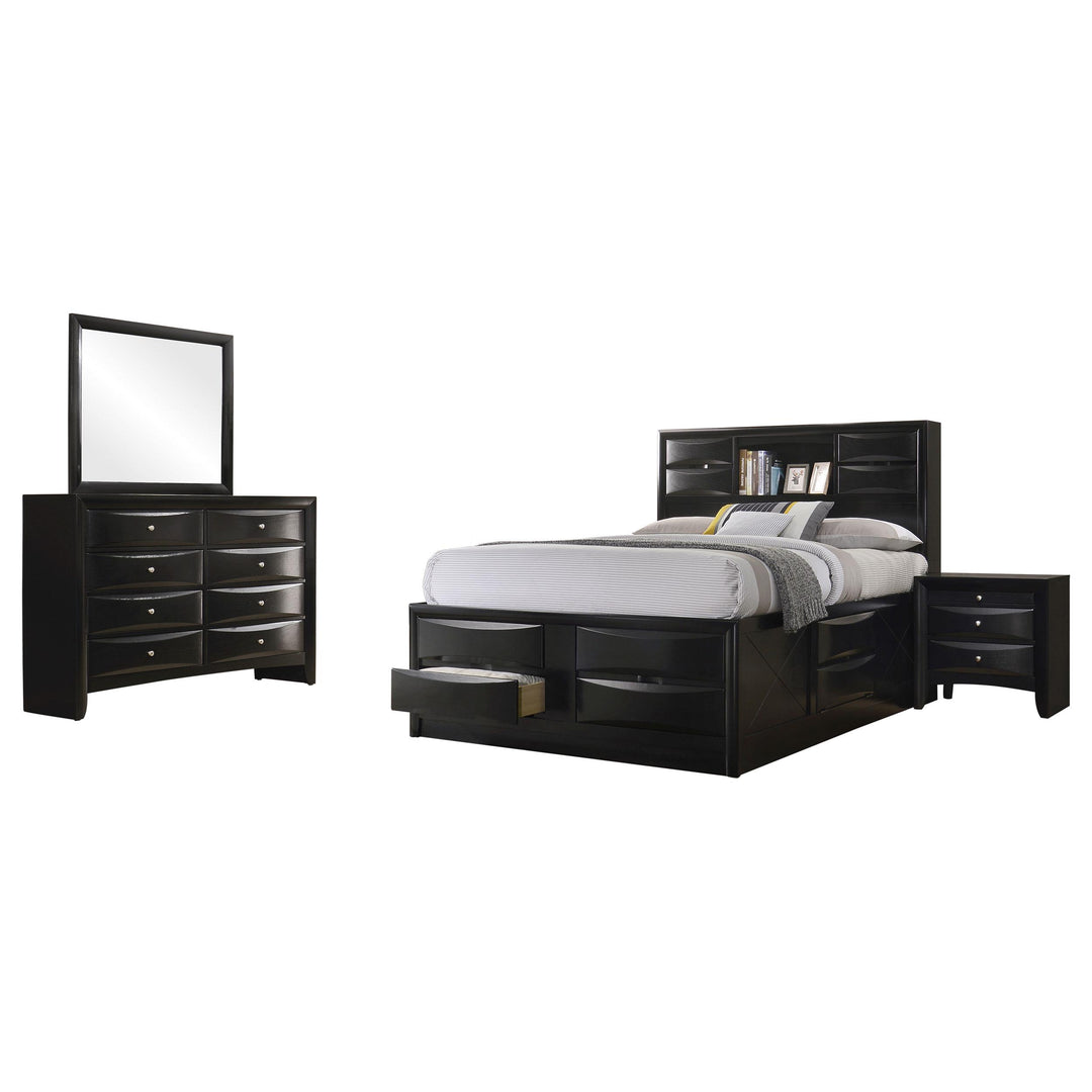 Coaster Furniture 202701Q-S4 Briana 4-Piece Queen Bedroom Set Black