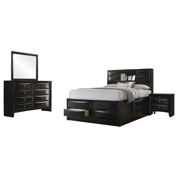 Coaster Furniture 202701Q-S4 Briana 4-Piece Queen Bedroom Set Black