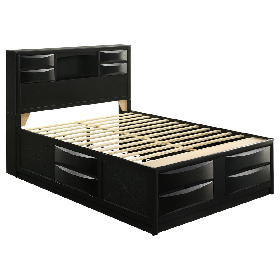 Coaster Furniture 202701Q Briana Wood Queen Storage Bookcase Bed Black