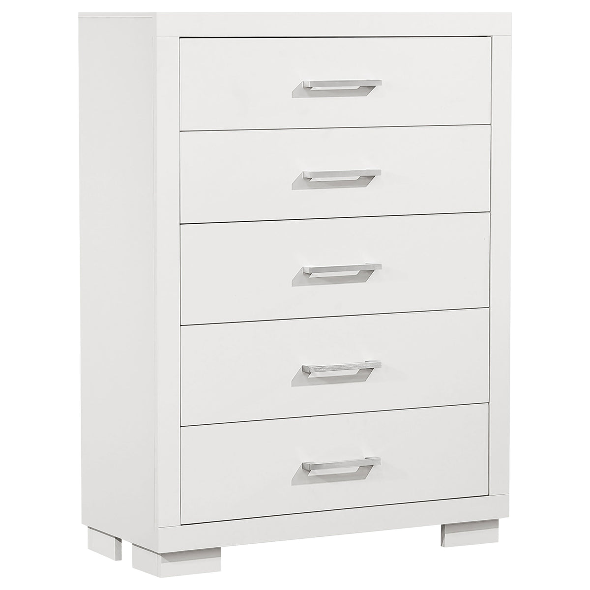 Jessica - 5-Drawer Bedroom Chest - Cream White