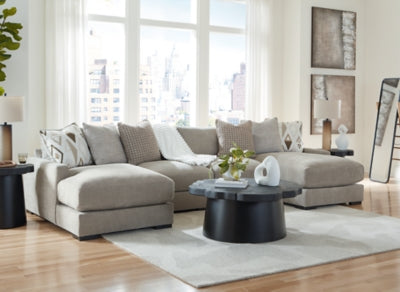 Aslan Court 4-Piece Sofa Pit Sectional - Gray