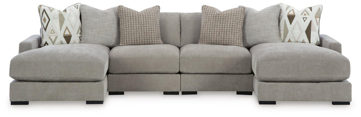 Aslan Court 4-Piece Sofa Pit Sectional - Gray (1)