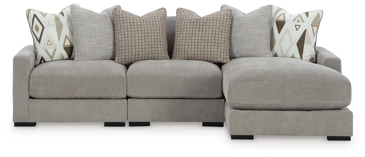 Aslan Court 3-Piece Sofa Sectional with Chaise - Flax (1)