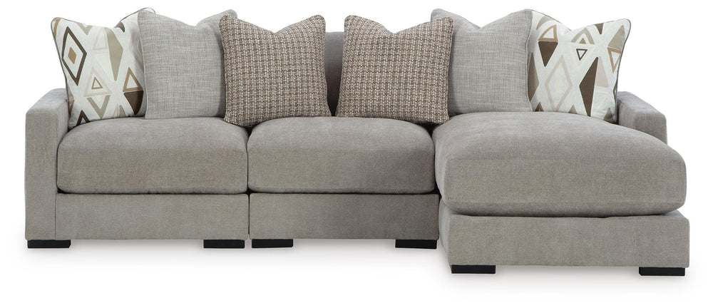 Aslan Court 3-Piece Sofa Sectional with Chaise - Flax (1)