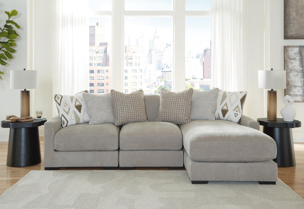 Aslan Court 3-Piece Sofa Sectional with Chaise - Flax (2)