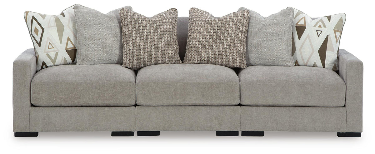 Aslan Court 3-Piece Sofa Sectional - Gray (1)