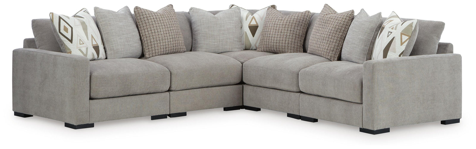 Aslan Court 5-Piece Sectional - Gray (1)