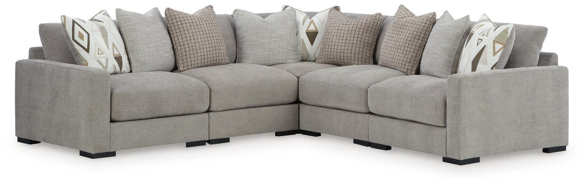 Aslan Court 5-Piece Sectional - Gray (1)