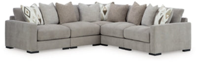 Aslan Court 5-Piece Sectional - Gray - Gray