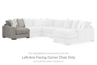 Aslan Court Left-Arm Facing Corner Chair - Gray