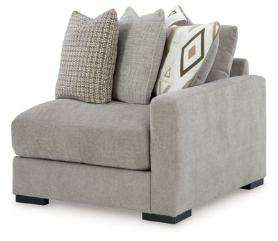 Aslan Court Right-Arm Facing Corner Chair - Gray - Gray