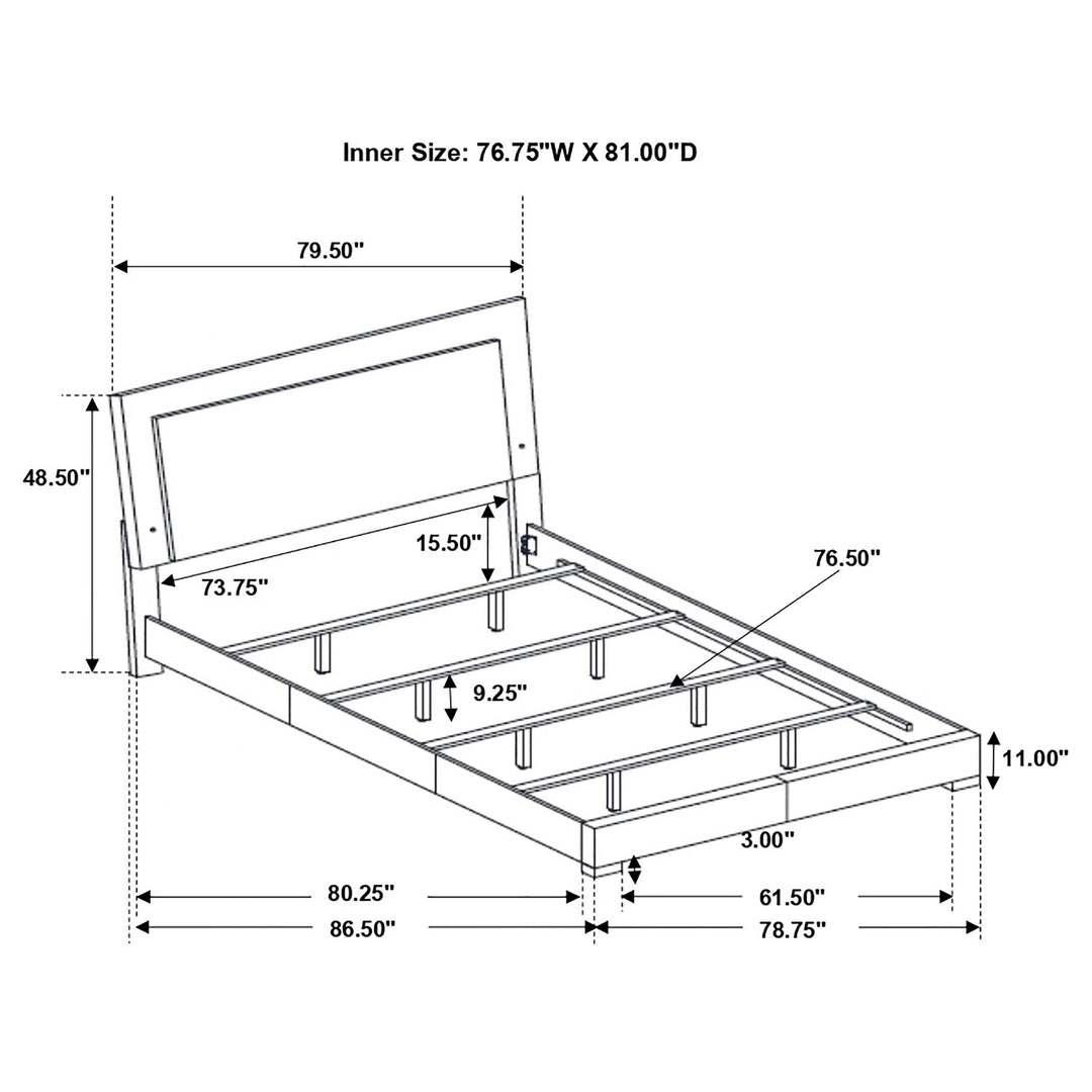 Coaster Furniture 224731KE-S5 Lucia 5-piece Eastern King Bedroom Set Beige and White