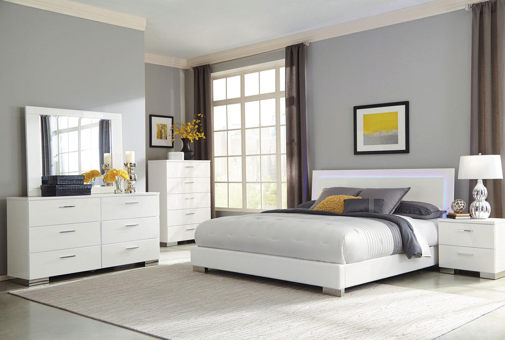 coaster-furniture-203500q-s5-felicity-5-piece-queen-bedroom-set-white-high-gloss