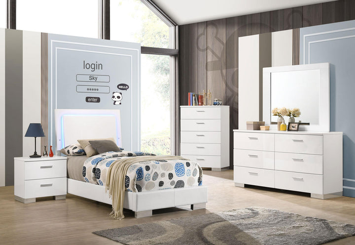 coaster-furniture-203500t-s4-felicity-4-piece-twin-bedroom-set-white-high-gloss