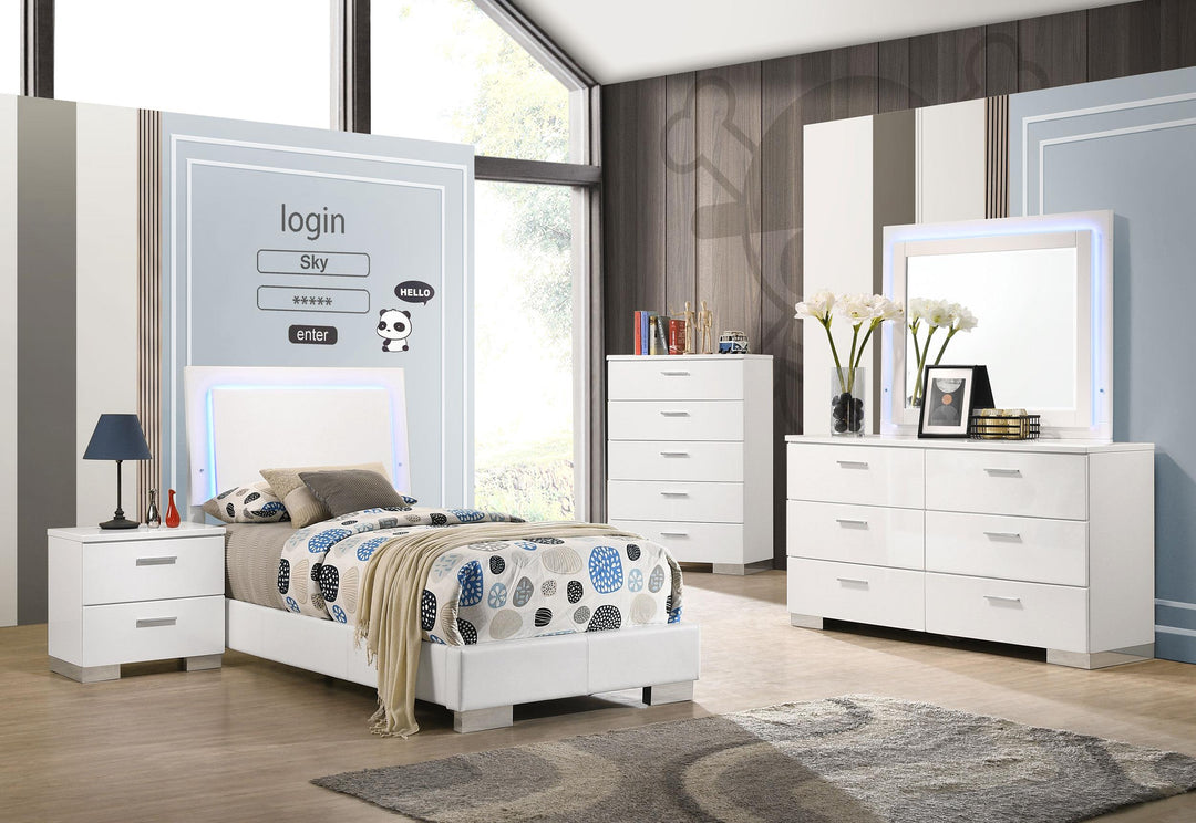 coaster-furniture-203500t-s5l-felicity-5-piece-twin-bedroom-set-white-high-gloss