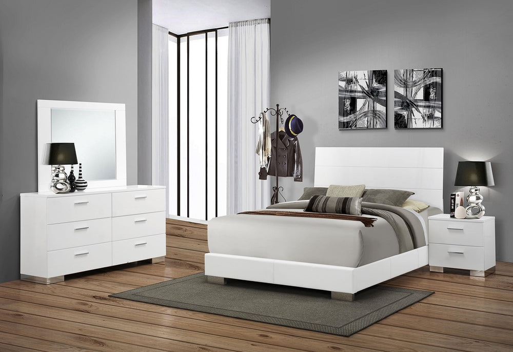 coaster-furniture-203501ke-s4-felicity-4-piece-eastern-king-bedroom-set-white-high-gloss