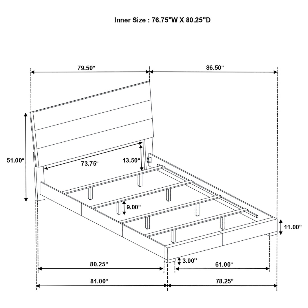 Coaster Furniture 224731KE-S5 Lucia 5-piece Eastern King Bedroom Set Beige and White