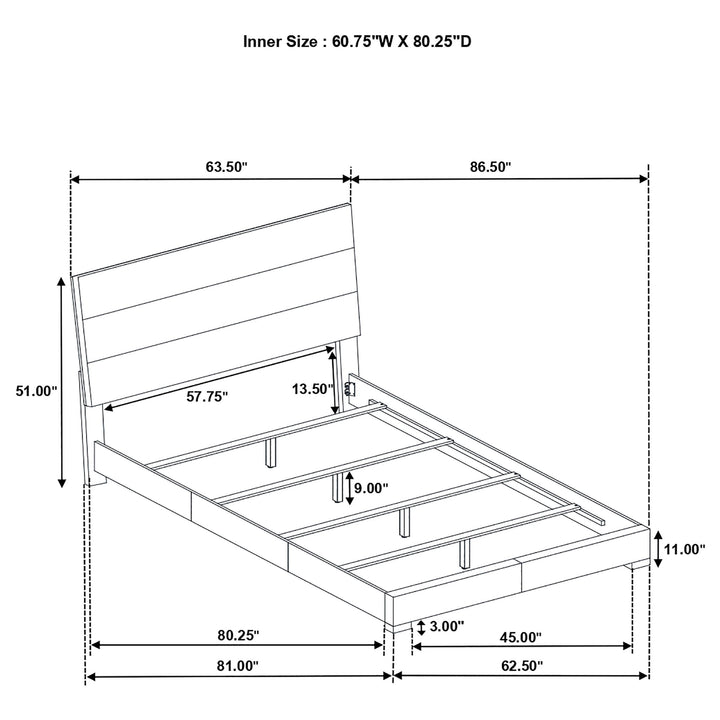 Coaster Furniture 224731KE-S5 Lucia 5-piece Eastern King Bedroom Set Beige and White