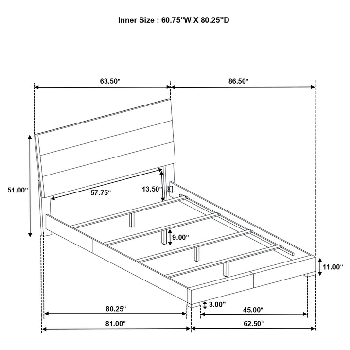 Coaster Furniture 224731KE-S5 Lucia 5-piece Eastern King Bedroom Set Beige and White