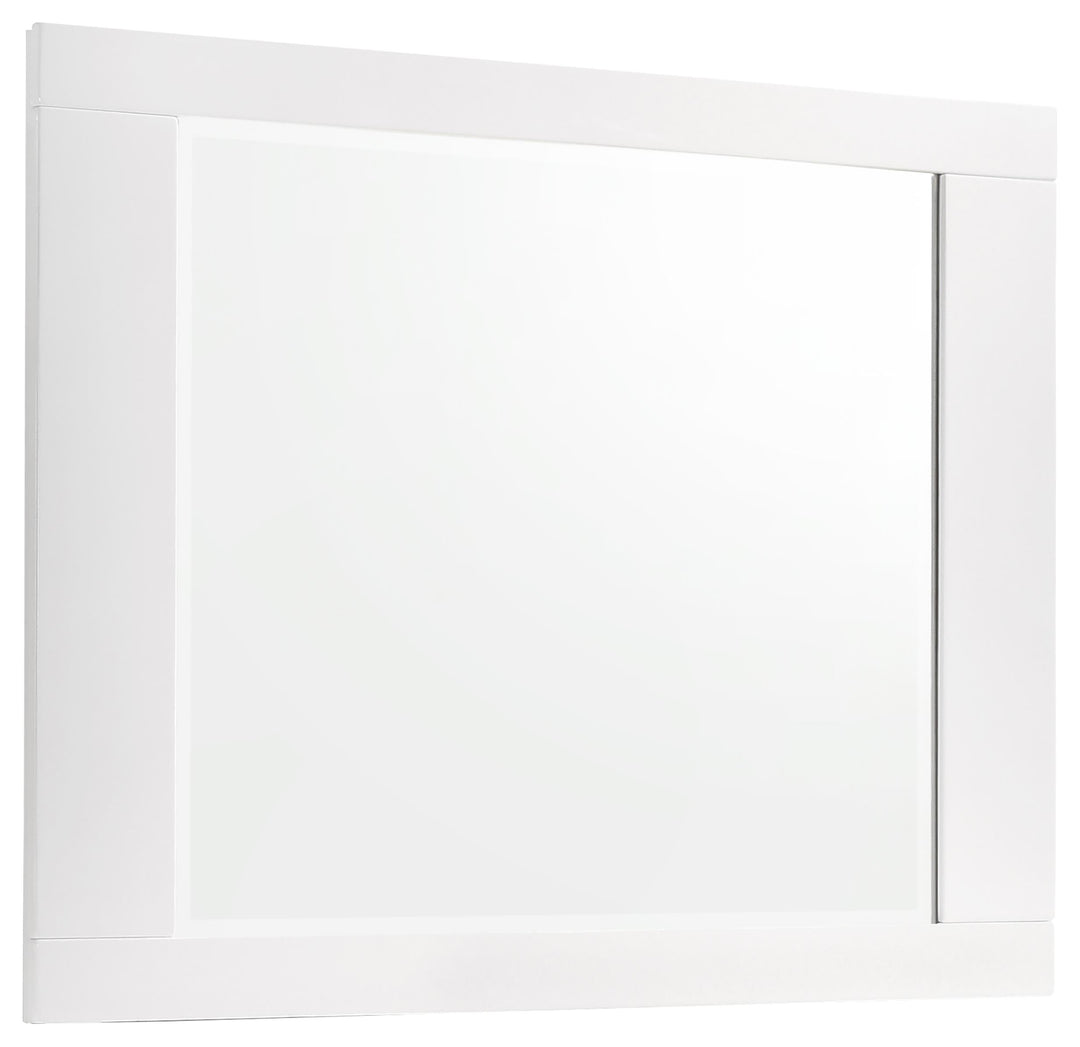 Coaster Furniture 203504 Felicity Dresser Mirror White High Gloss