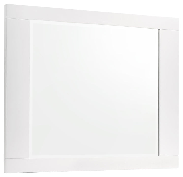 Coaster Furniture 203504 Felicity Dresser Mirror White High Gloss
