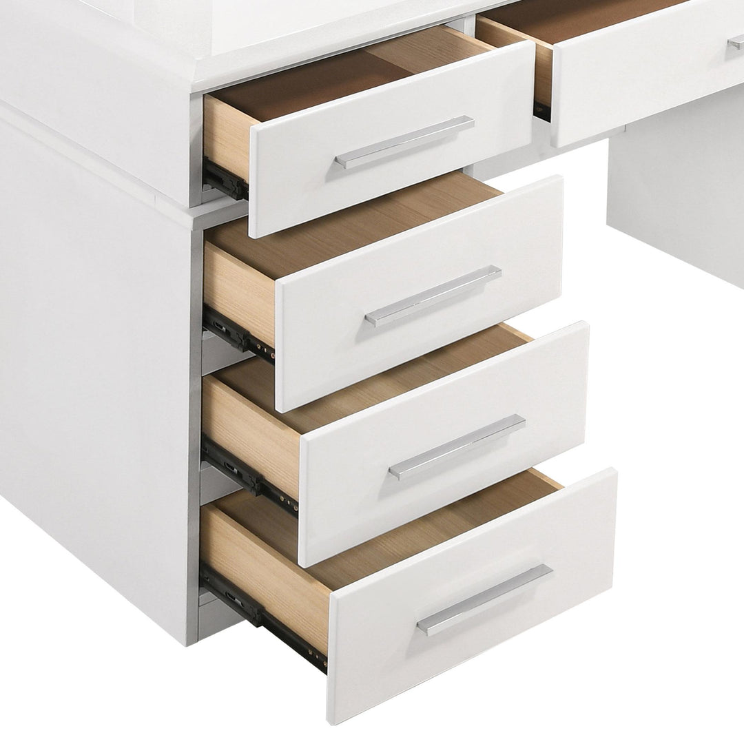 Coaster Furniture 224731KE-S5 Lucia 5-piece Eastern King Bedroom Set Beige and White