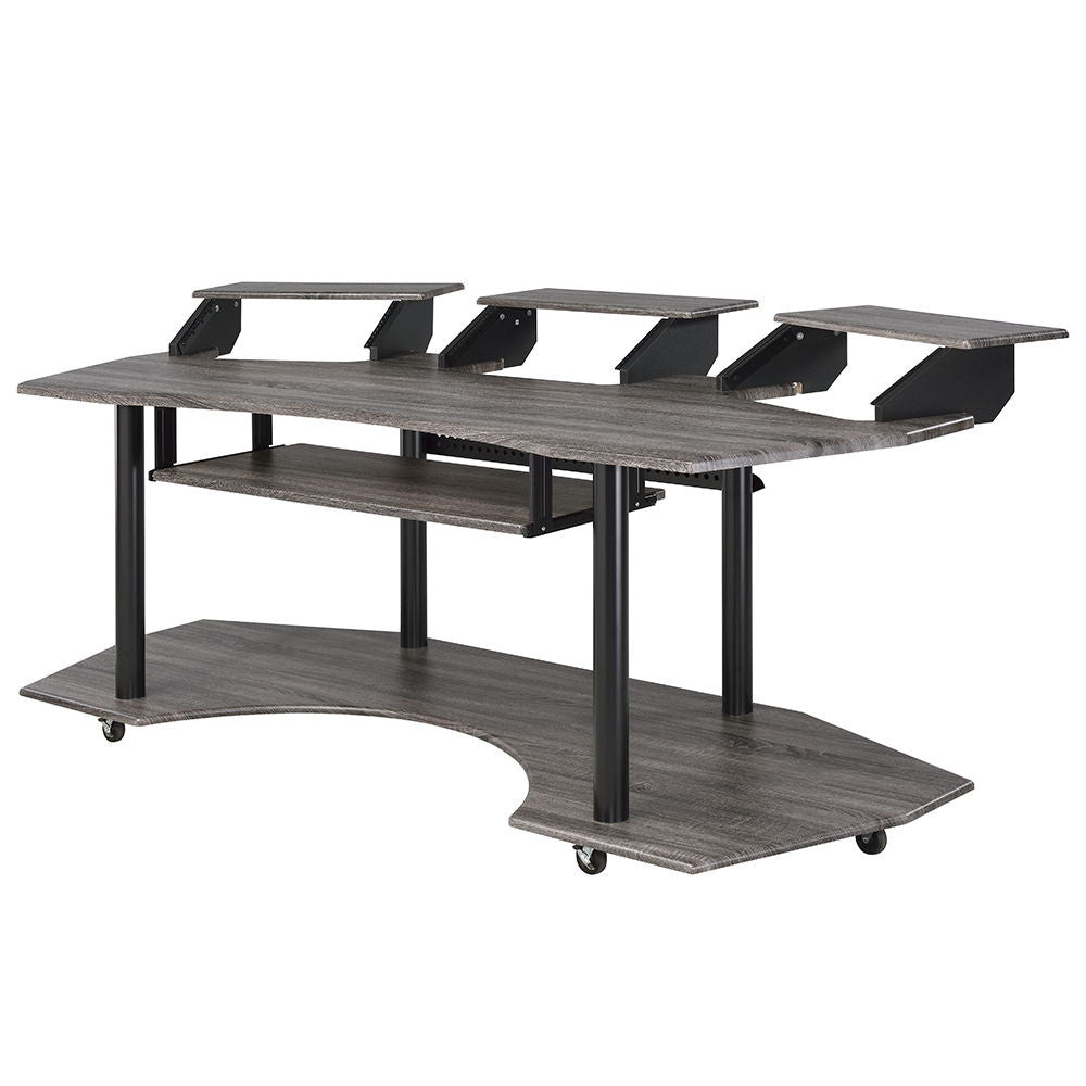 Eleazar - 83" Music Studio Desk - Black Oak