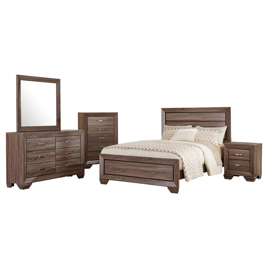 Coaster Furniture 204191Q-S5 Kauffman 5-Piece Queen Bedroom Set Washed Taupe