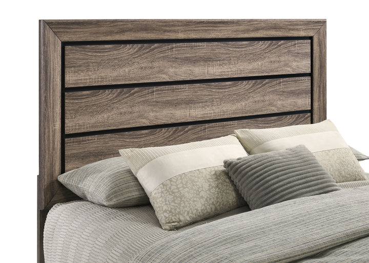 Kauffman - Wood Queen Panel Bed - Washed Taupe