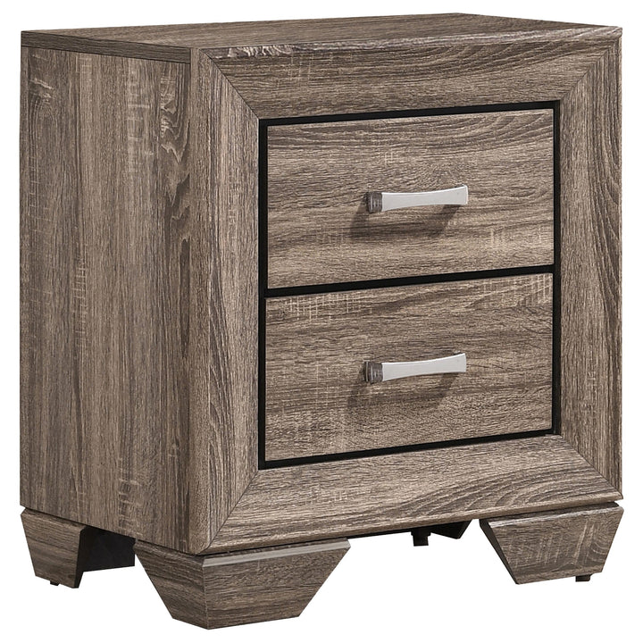 Coaster Furniture 204192 Kauffman 2-drawer Nightstand Washed Taupe